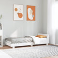 Massivholzbett ohne Matratze Weiß 90x190 cm Kiefernholz