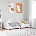 Massivholzbett ohne Matratze Weiß 75x190 cm Kiefernholz