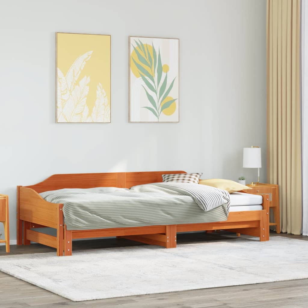 Tagesbett Ausziehbar ohne Matratzen 90x190 cm Massivholz