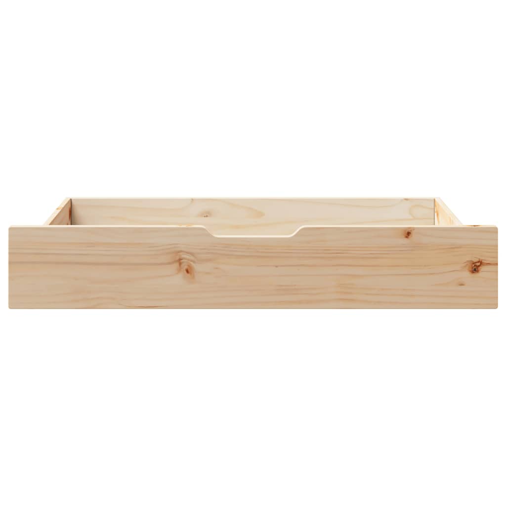 Bettschubladen mit Rollen 2 Stk. 95x55x17 cm Massivholz Kiefer
