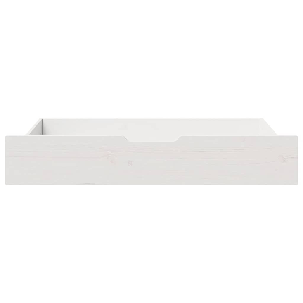 Bettschubladen 2 Stk. Weiß 95x55x17 cm Massivholz Kiefer