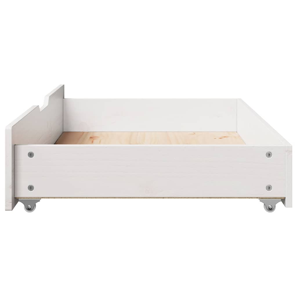 Bettschubladen 2 Stk. Weiß 95x55x17 cm Massivholz Kiefer