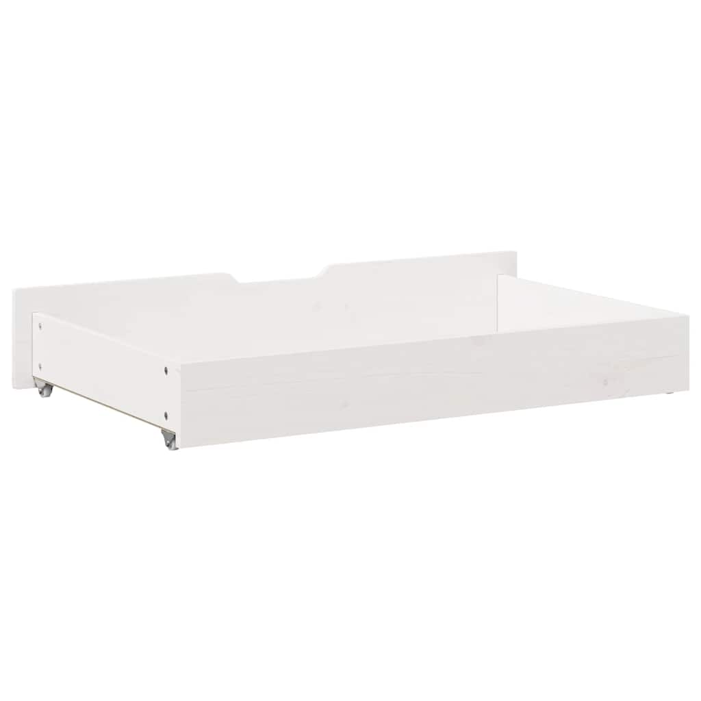Bettschubladen 2 Stk. Weiß 95x55x17 cm Massivholz Kiefer