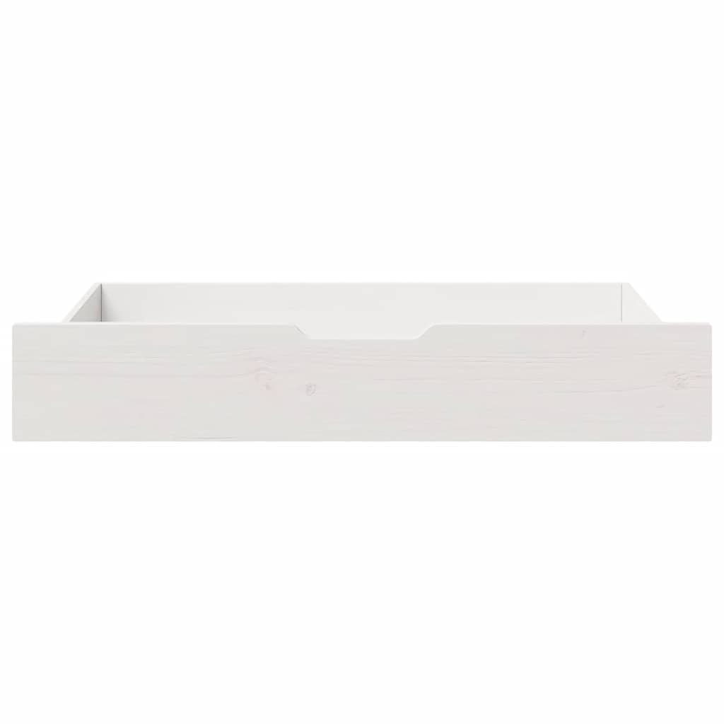 Bettschubladen 2 Stk. Weiß 90x55x17 cm Massivholz Kiefer