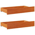 Bettschubladen 2 Stk. Wachsbraun 90x55x17 cm Massivholz Kiefer