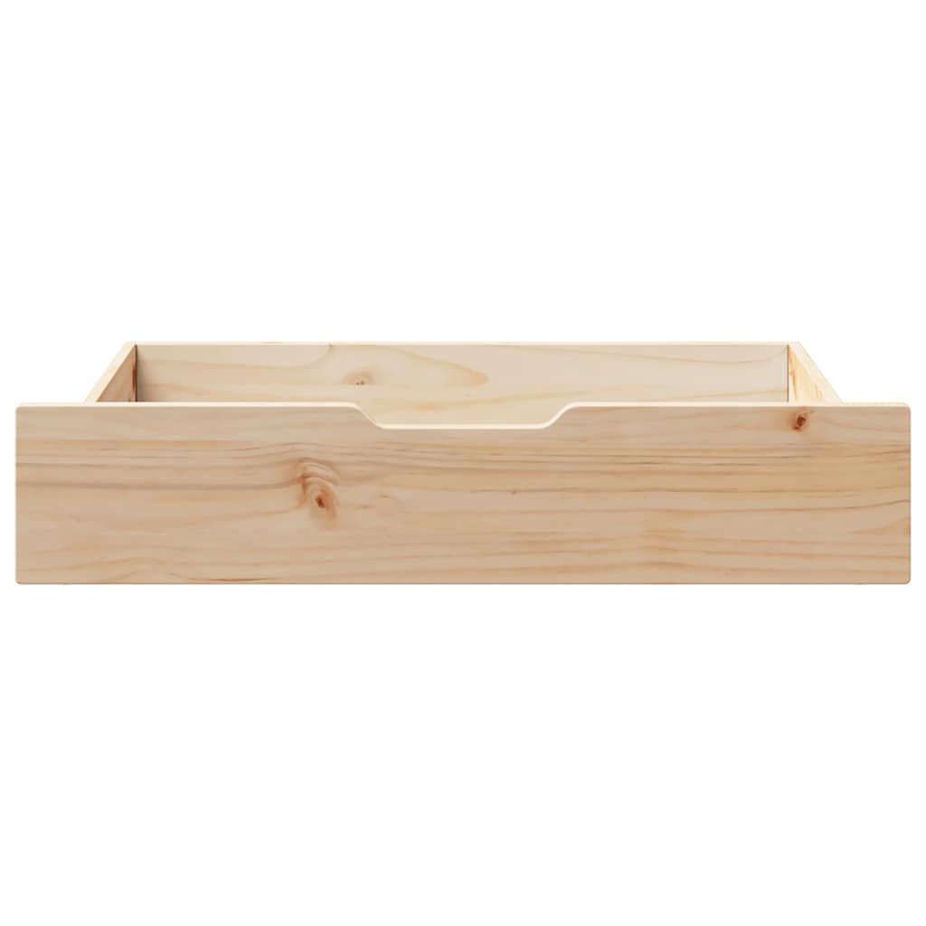 Bettschubladen mit Rollen 2 Stk. 85x55x17 cm Massivholz Kiefer