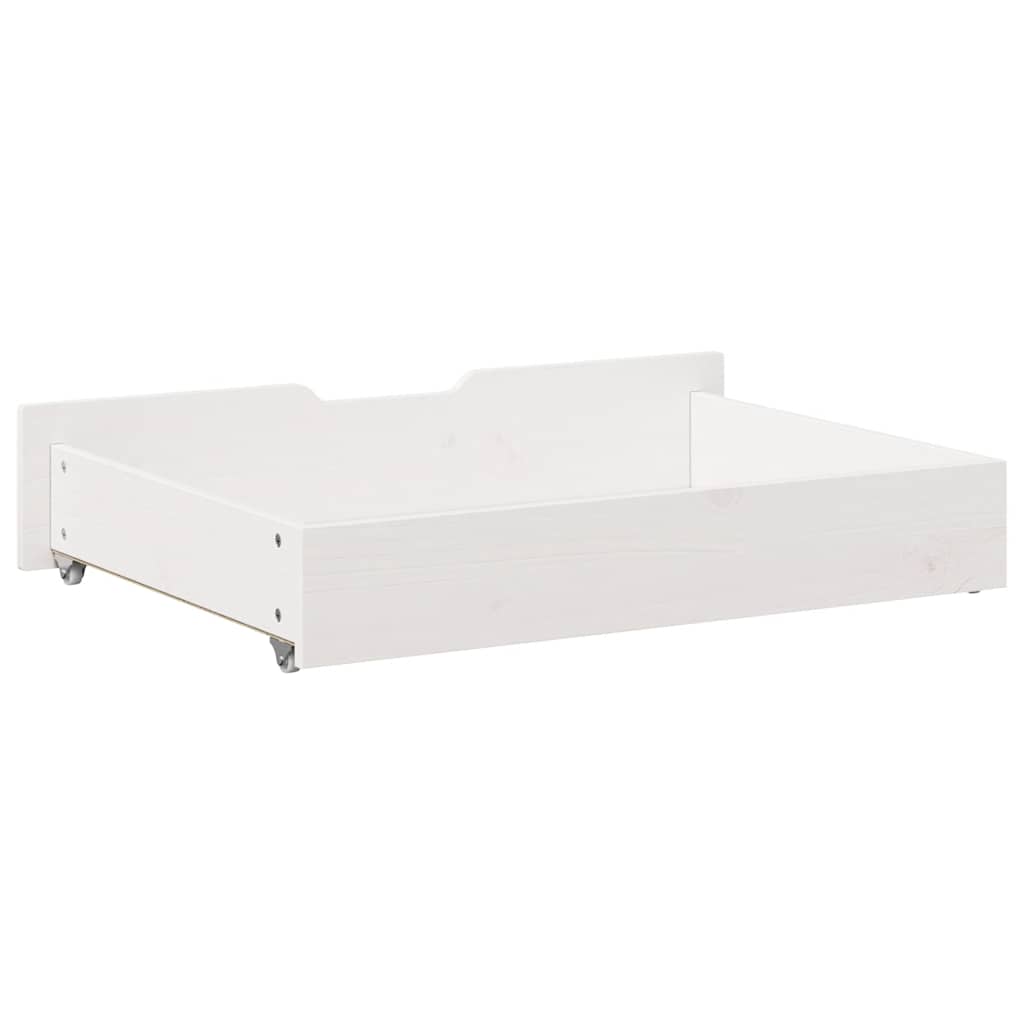 Bettschubladen 2 Stk. Weiß 85x55x17 cm Massivholz Kiefer