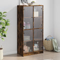 Highboard mit Türen Räuchereiche 68x37x142 cm Holzwerkstoff