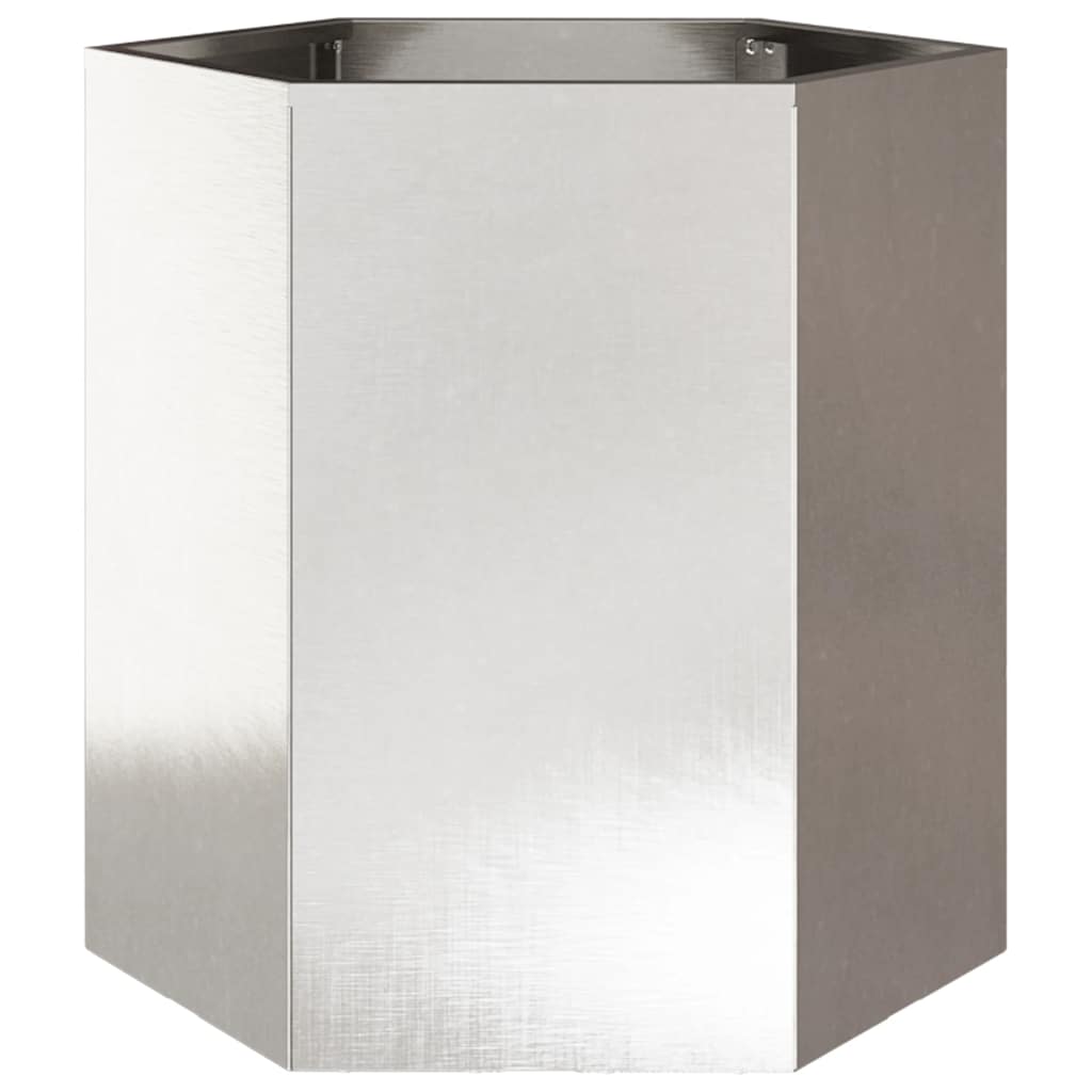 Pflanzkübel Sechseckig 46x40x45 Edelstahl