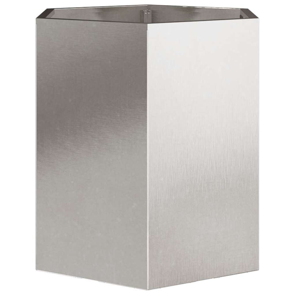 Pflanzkübel Sechseckig 46x40x45 Edelstahl