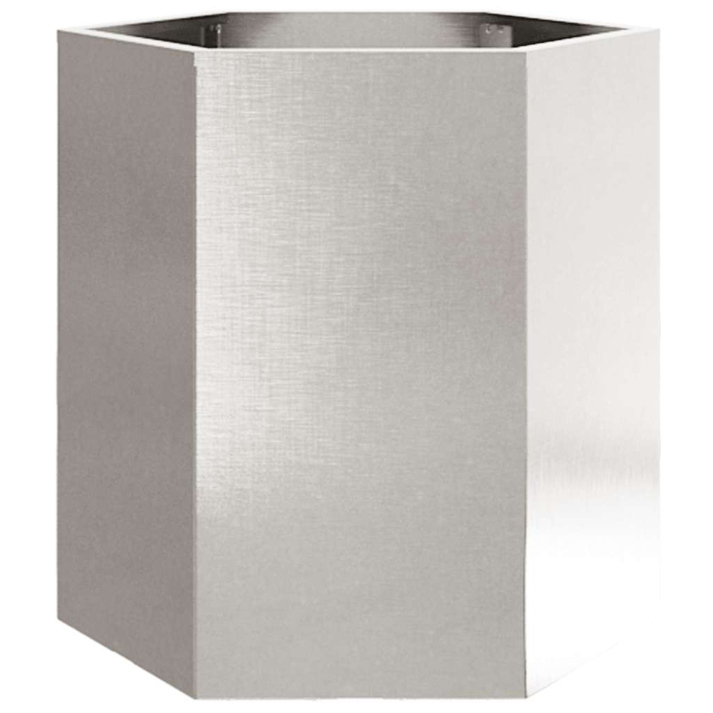 Pflanzkübel Sechseckig 46x40x45 Edelstahl
