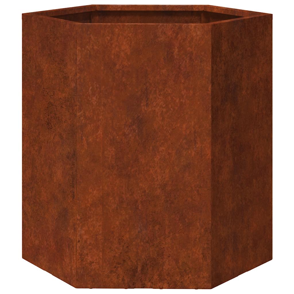Pflanzkübel 2 Stk. Sechseckig 46x40x45 cm Wetterfester Stahl
