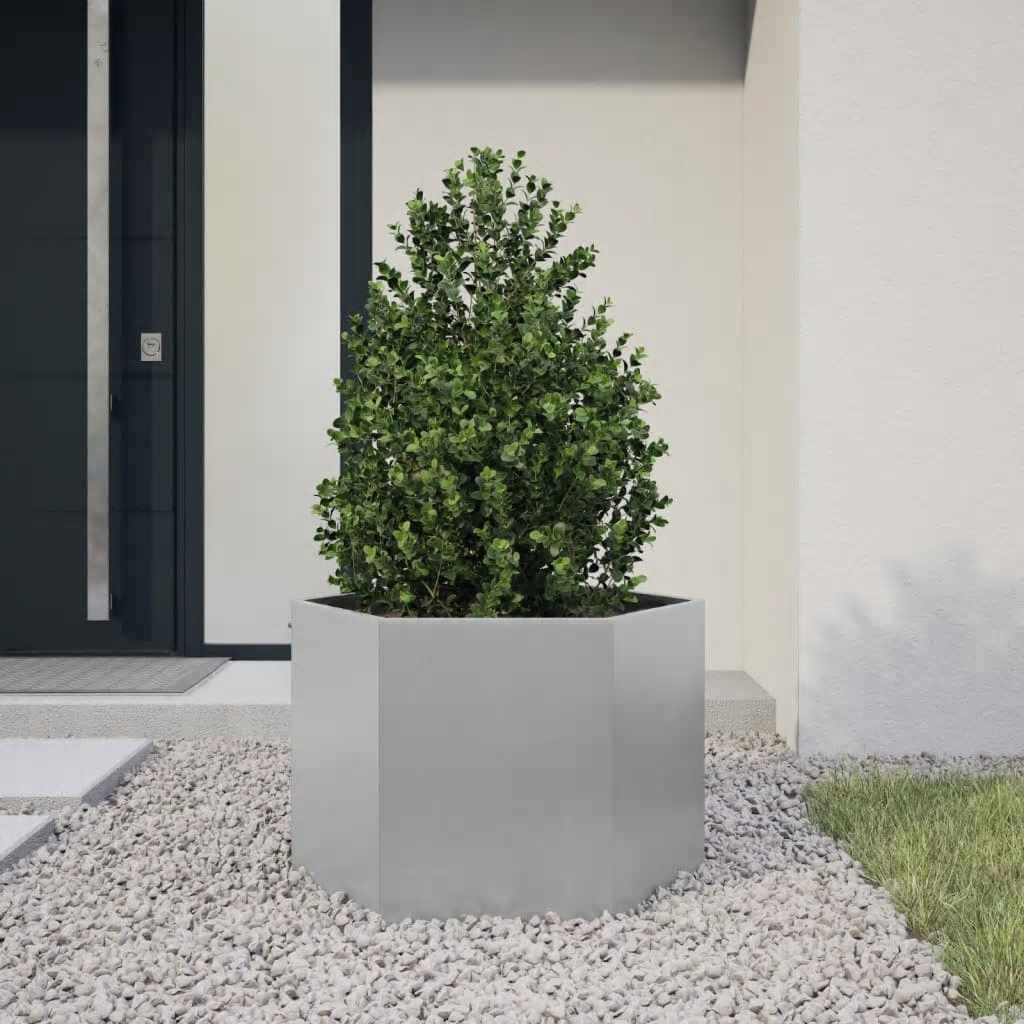 Pflanzkübel Sechseckig 69x60x45 Verzinkter Stahl