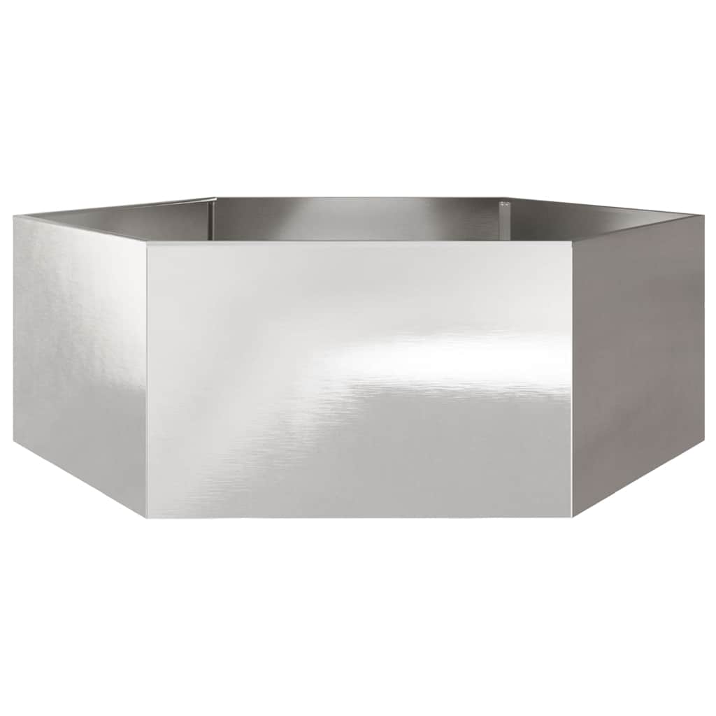 Pflanzkübel Sechseckig 138x120x45 Edelstahl