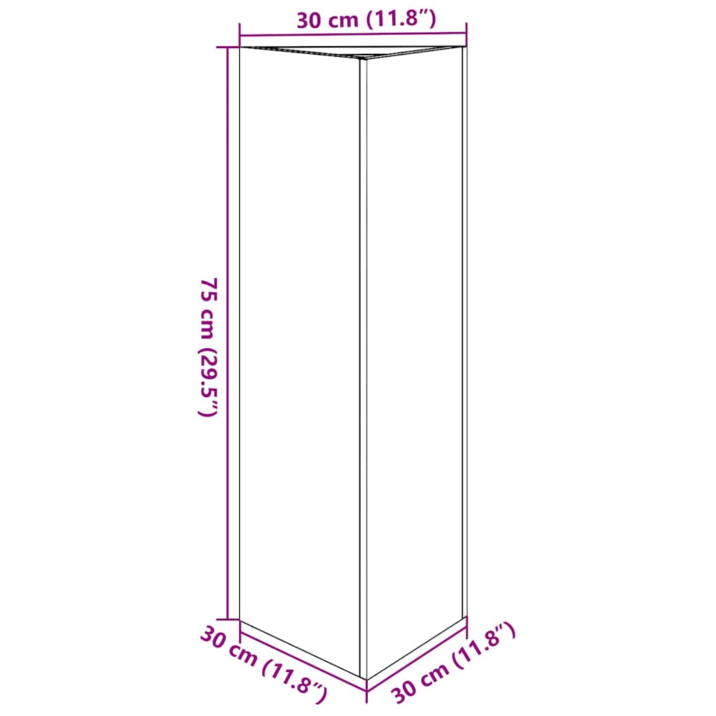 Pflanzkübel Dreieckig 30x26x75 cm Verzinkter Stahl