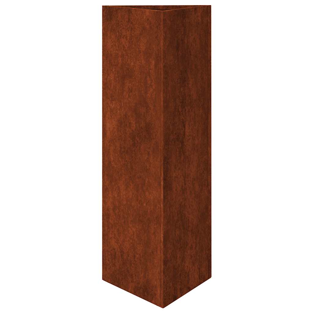 Pflanzkübel 2 Stk. Dreieckig 30x26x75 cm Wetterfester Stahl