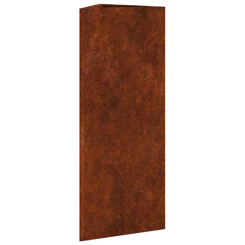 Pflanzkübel 2 Stk. Dreieckig 30x26x75 cm Wetterfester Stahl