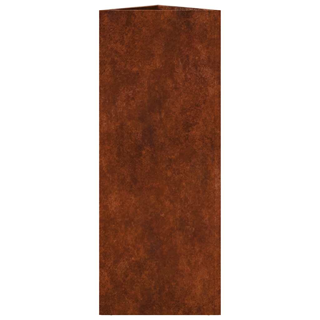 Pflanzkübel 2 Stk. Dreieckig 30x26x75 cm Wetterfester Stahl