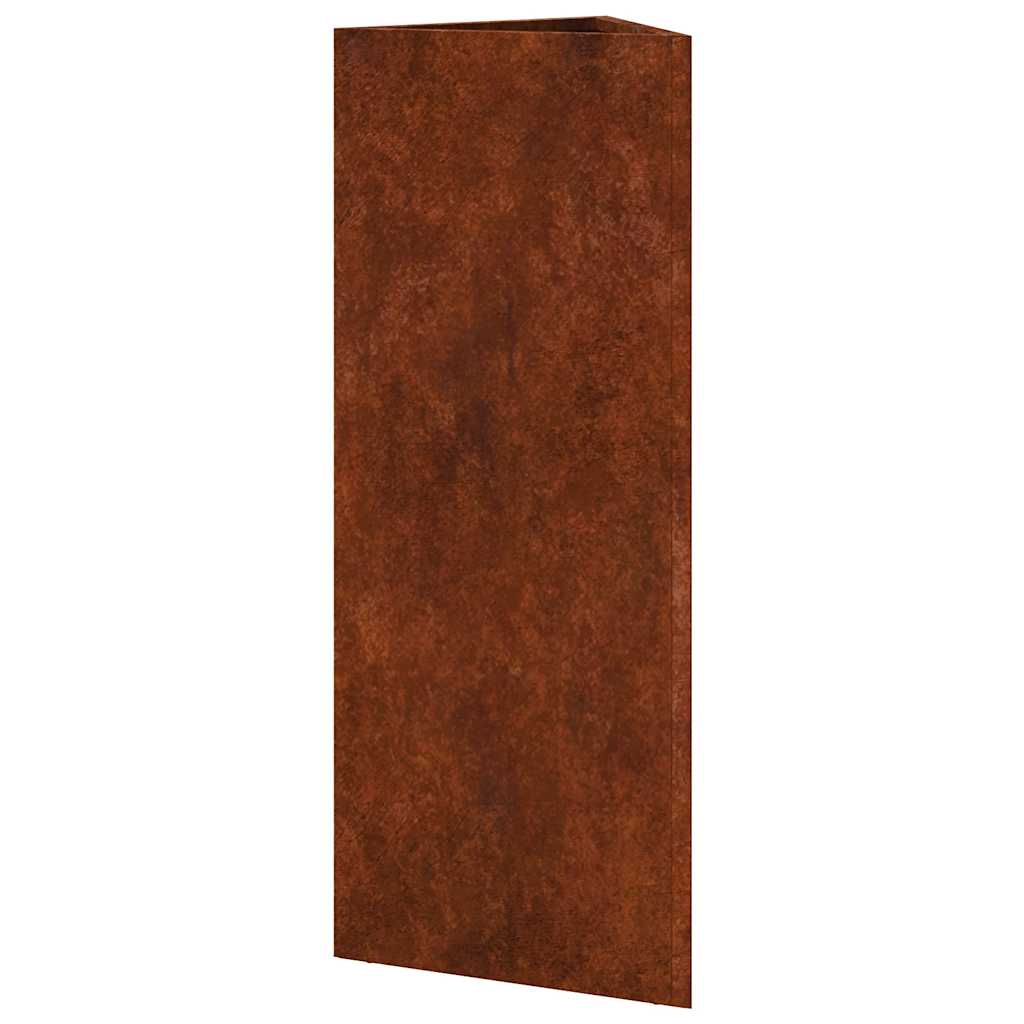 Pflanzkübel 2 Stk. Dreieckig 30x26x75 cm Wetterfester Stahl