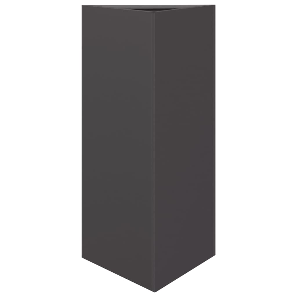 Pflanzkübel 2 Stk. Schwarz Dreieckig 40x34,5x75 cm Stahl