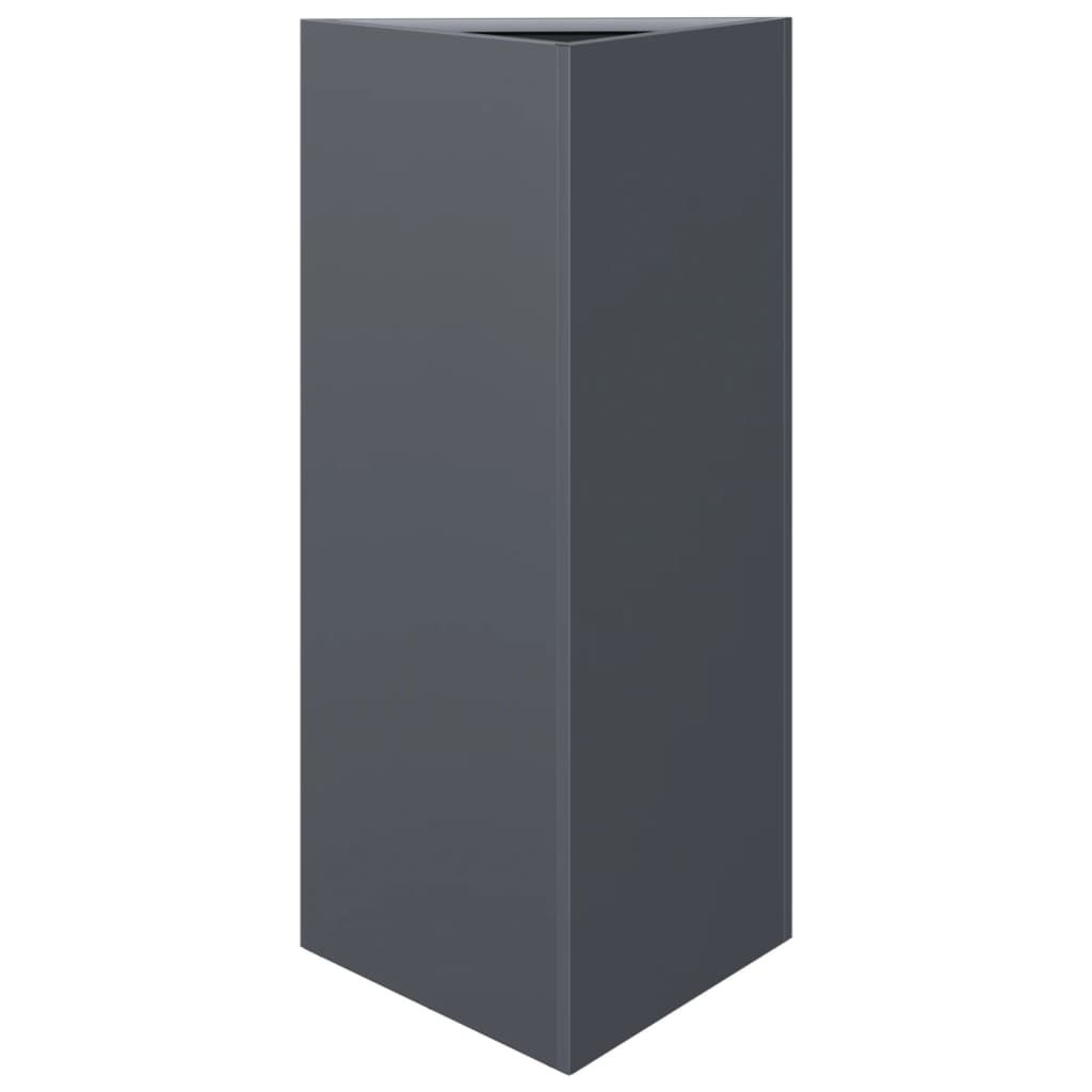 Pflanzkübel Anthrazit Dreieckig 40x34,5x75 cm Stahl