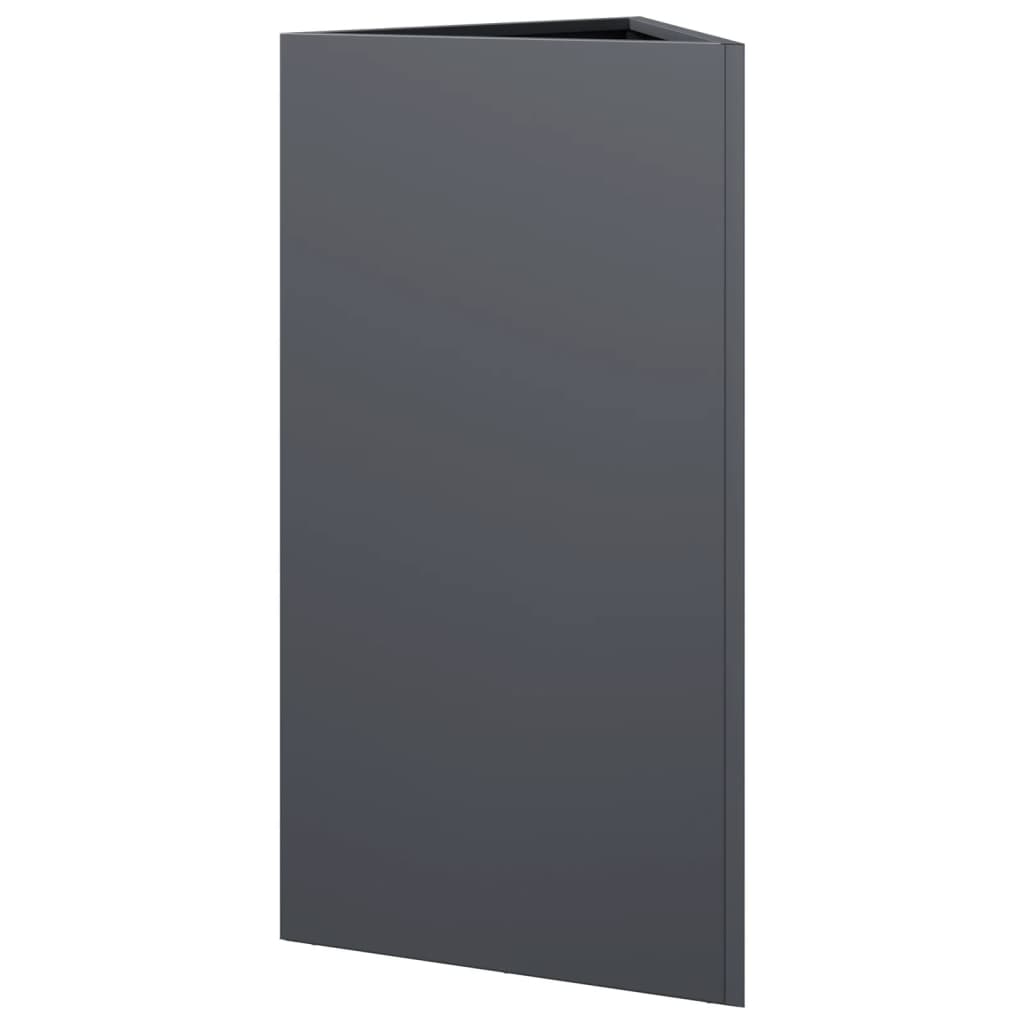 Pflanzkübel Anthrazit Dreieckig 40x34,5x75 cm Stahl