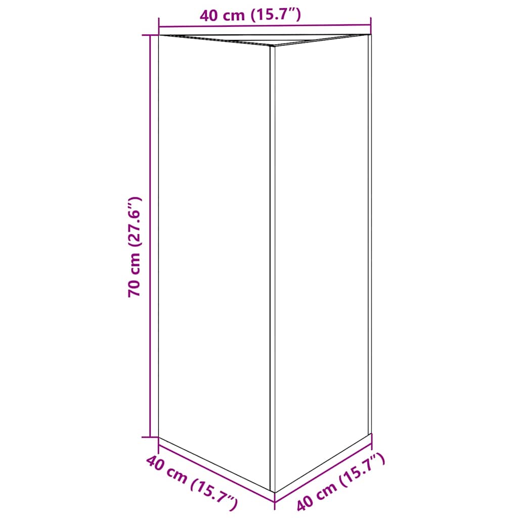 Pflanzkübel Dreieckig 40x34,5x75 cm Verzinkter Stahl