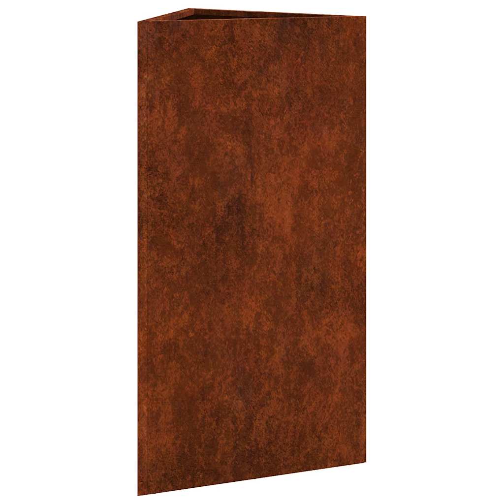 Pflanzkübel 2 Stk. Dreieckig 40x34,5x75 cm Wetterfester Stahl