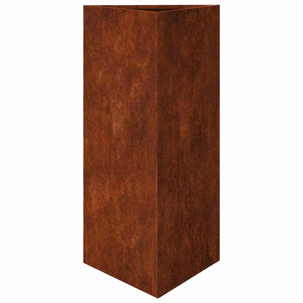 Pflanzkübel 2 Stk. Dreieckig 40x34,5x75 cm Wetterfester Stahl
