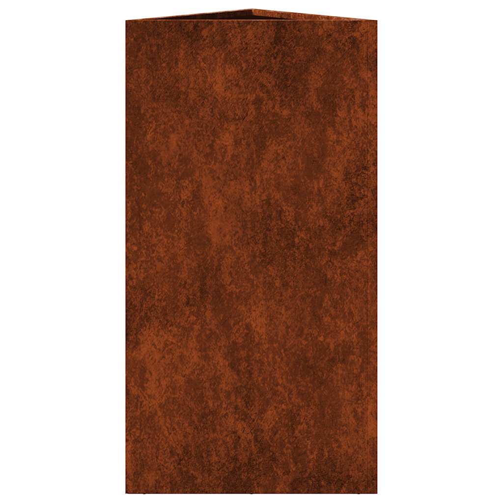 Pflanzkübel 2 Stk. Dreieckig 40x34,5x75 cm Wetterfester Stahl
