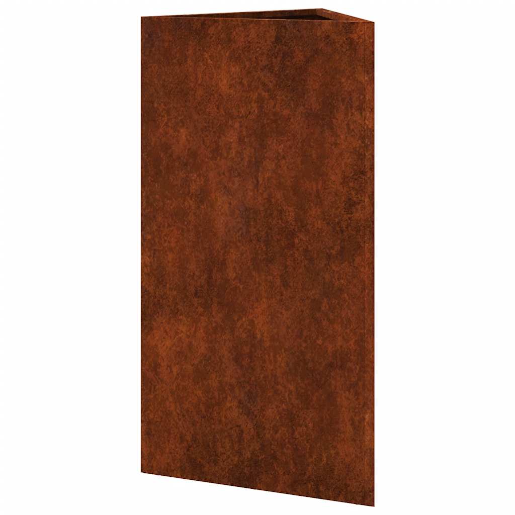 Pflanzkübel 2 Stk. Dreieckig 40x34,5x75 cm Wetterfester Stahl