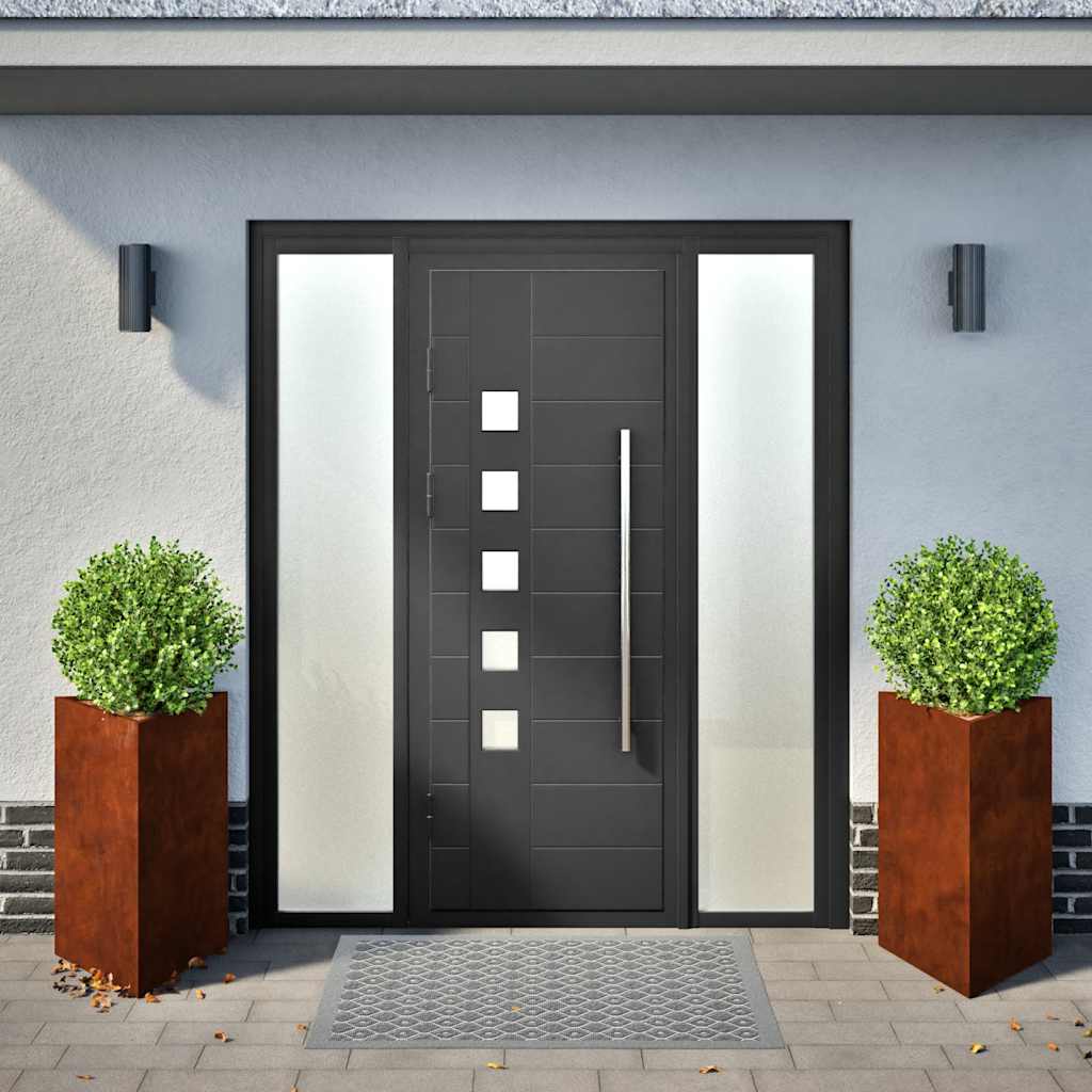 Pflanzkübel 2 Stk. Dreieckig 50x43x75 cm Wetterfester Stahl