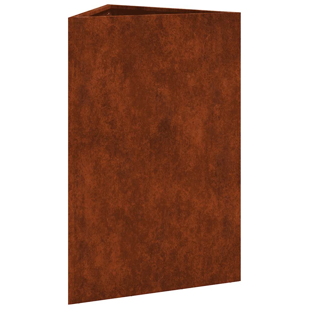 Pflanzkübel 2 Stk. Dreieckig 50x43x75 cm Wetterfester Stahl