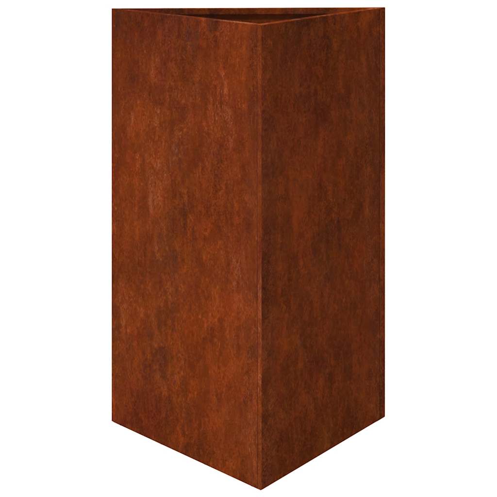 Pflanzkübel 2 Stk. Dreieckig 50x43x75 cm Wetterfester Stahl