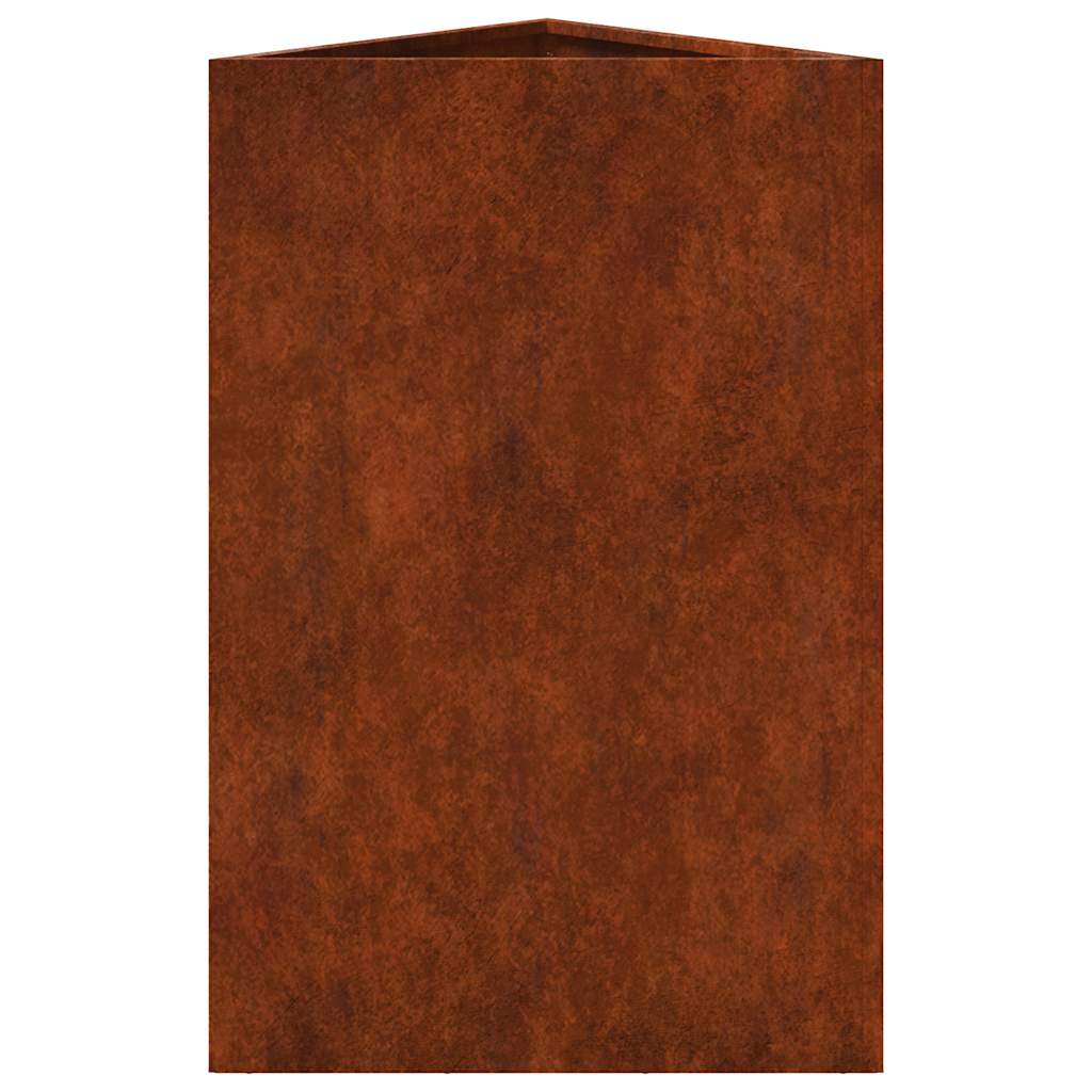 Pflanzkübel 2 Stk. Dreieckig 50x43x75 cm Wetterfester Stahl