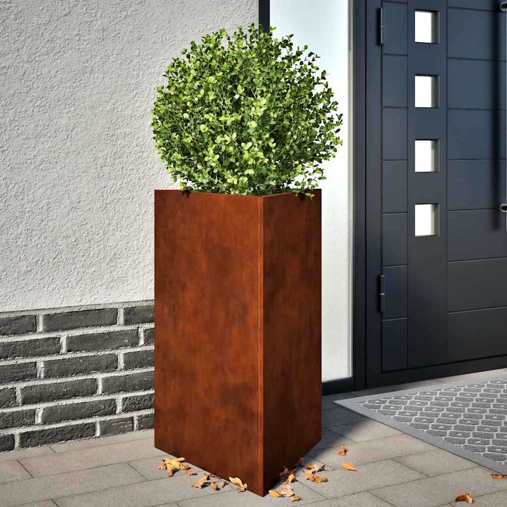 Pflanzkübel 2 Stk. Dreieckig 50x43x75 cm Wetterfester Stahl