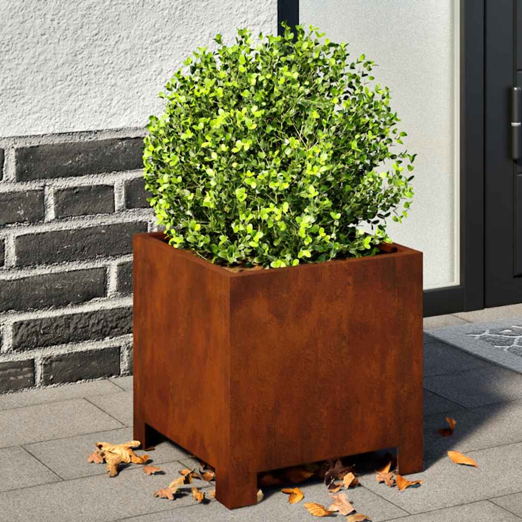 Pflanzkübel 2 Stk. 30x30x30 cm Wetterfester Stahl