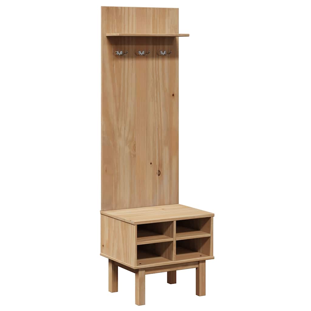 Flurgarderobe OTTA 50x40x160 cm Massivholz Kiefer