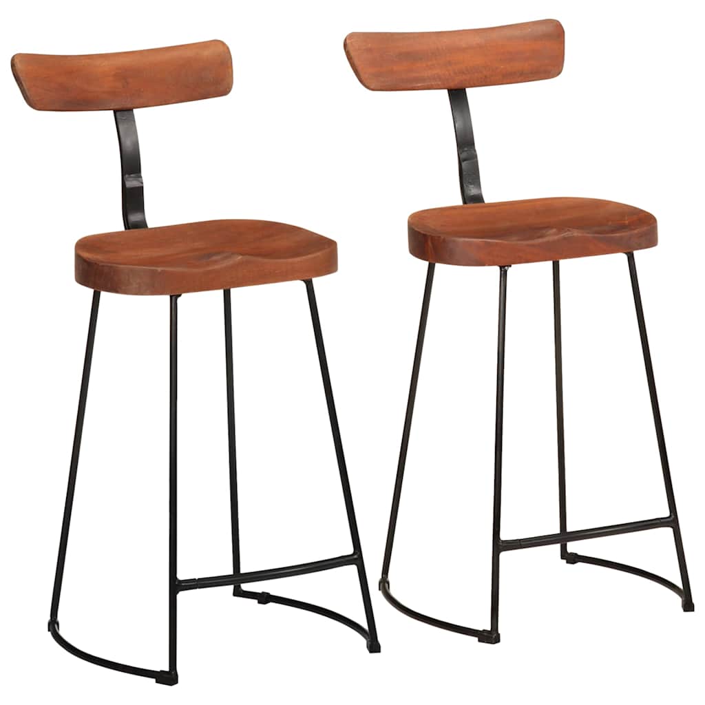 Barhocker 2 Stk. 49x43x88 cm Mango Massivholz