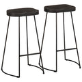 Barhocker 2 Stk. Schwarz 45x40x78 cm Mango Massivholz