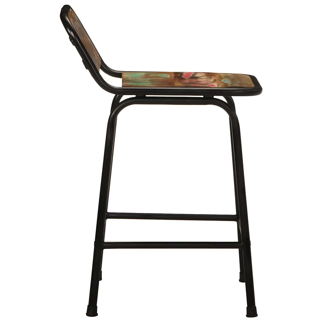 Barhocker 2 Stk. 46x35,5x70 cm Altholz Massivholz