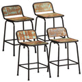 Barhocker 4 Stk. 46x35,5x70 cm Altholz Massivholz