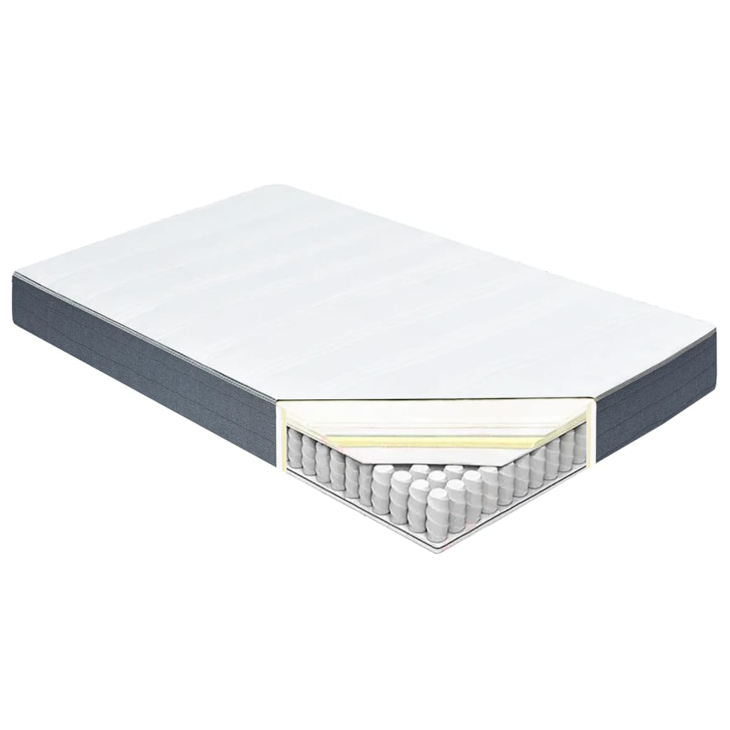 Boxspringmatratze 190x140x20 cm Mittelweich Stoff