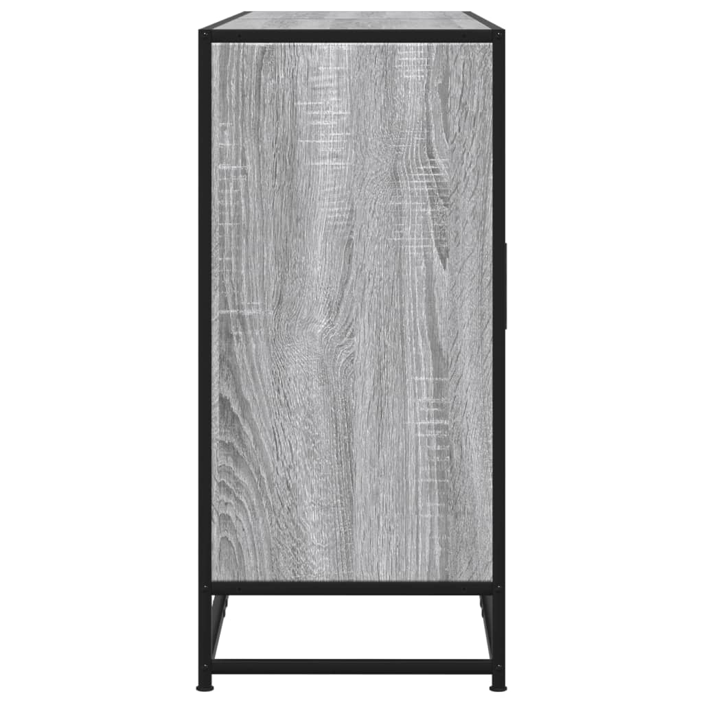 Sideboard Grau Sonoma 134x35x76 cm Holzwerkstoff