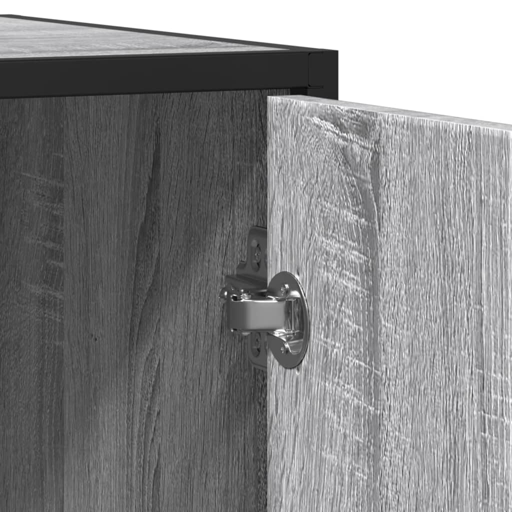 Sideboard Grau Sonoma 134x35x76 cm Holzwerkstoff