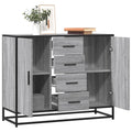 Sideboard Grau Sonoma 92x35x76 cm Holzwerkstoff