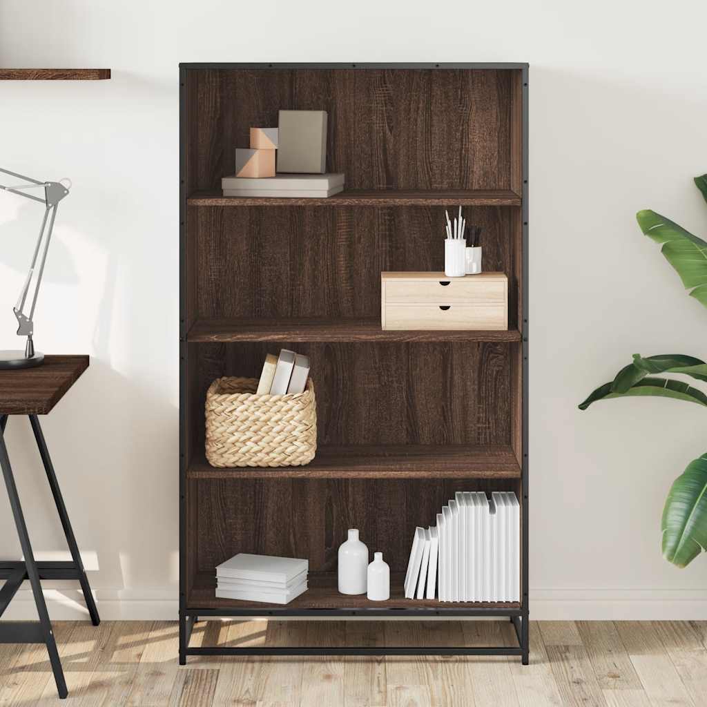 Bücherregal Braun Eichen-Optik 80,5x35x139 cm Holzwerkstoff