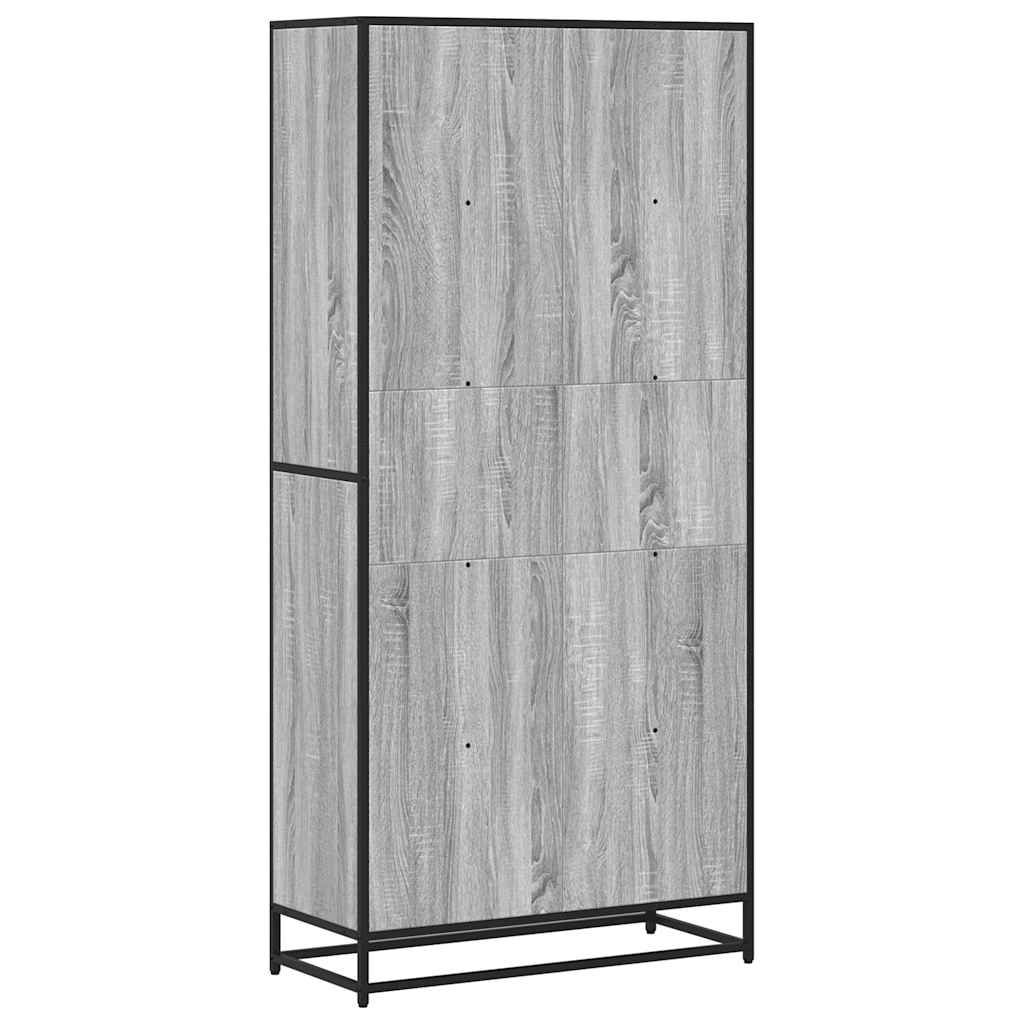 Bücherregal Grau Sonoma 80,5x35x170,5 cm Holzwerkstoff