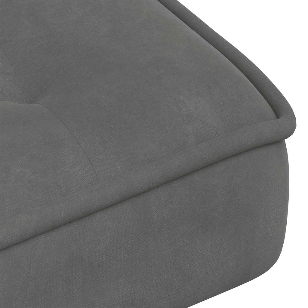 Relaxsessel mit Hocker Dunkelgrau Samt