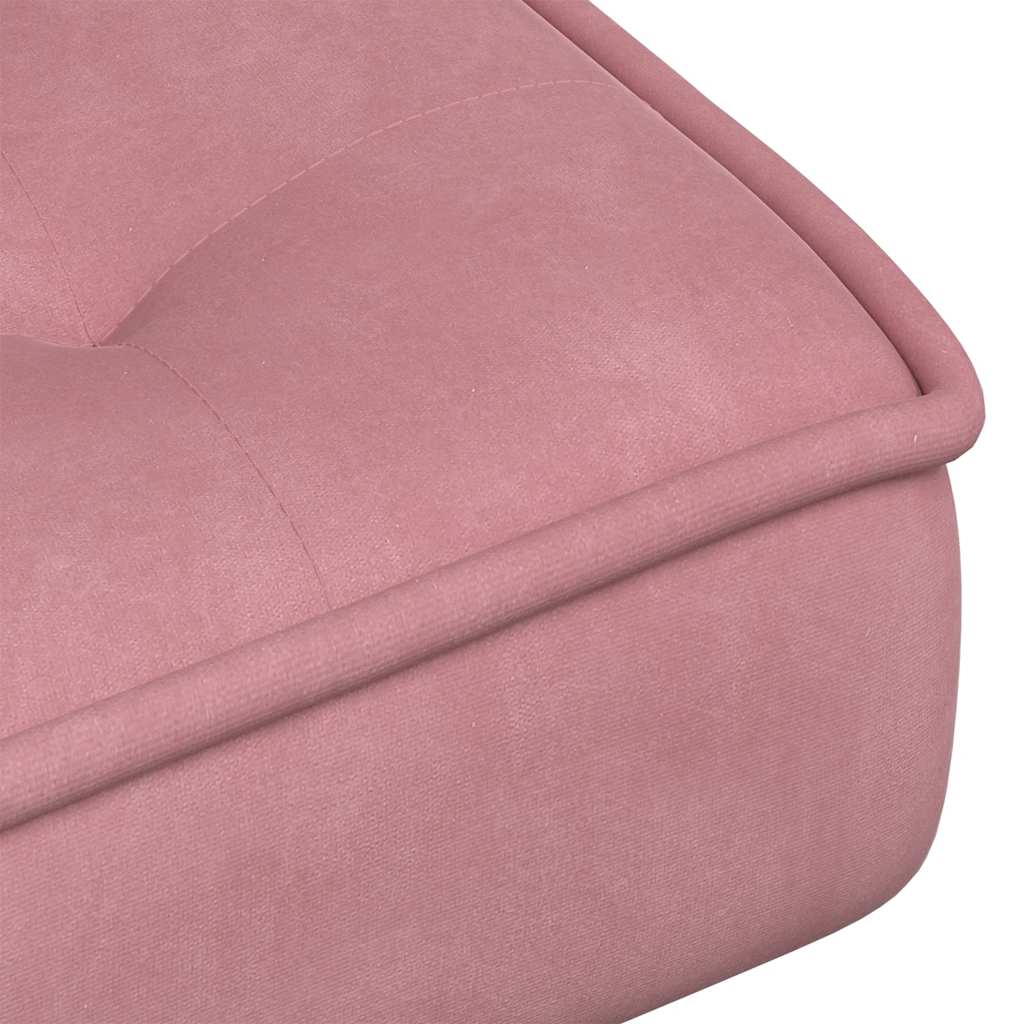 Relaxsessel mit Hocker Rosa Samt